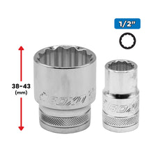 Load image into Gallery viewer, BOXO 19Pc 12PT 1/2" Shallow Socket Set
| Boxo UK Load image into Gallery viewer, BOXO 19Pc 12PT 1/2" Shallow Socket Set
| Boxo UK