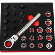 Load image into Gallery viewer, BOXO 26Pc 3/8" Low Profile Go-Thru Socket Set
 | Boxo UK Load image into Gallery viewer, BOXO 26Pc 3/8" Low Profile Go-Thru Socket Set
 | Boxo UK