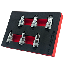 Load image into Gallery viewer, BOXO 6Pc 1/2" Torx Super Stubby Bit Socket Set
| Boxo UK Load image into Gallery viewer, BOXO 6Pc 1/2" Torx Super Stubby Bit Socket Set
| Boxo UK