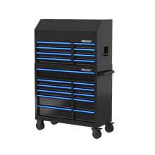 Load image into Gallery viewer, BOXO 41" 19 Drawer Toolbox Stack with Drawer Trim Pack - Black Body with Coloured Trim Pack
| Boxo UK Load image into Gallery viewer, BOXO 41" 19 Drawer Toolbox Stack with Drawer Trim Pack - Black Body with Coloured Trim Pack
| Boxo UK