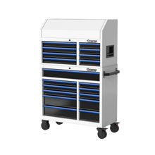 Load image into Gallery viewer, BOXO 41" 19 Drawer Toolbox Stack with Drawer Trim Pack - White Body with Coloured Trim Pack
| Boxo UK Load image into Gallery viewer, BOXO 41" 19 Drawer Toolbox Stack with Drawer Trim Pack - White Body with Coloured Trim Pack
| Boxo UK