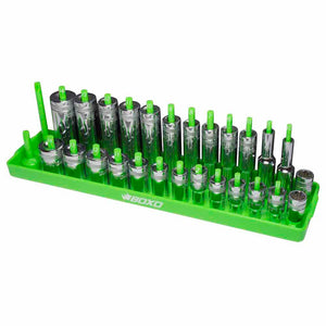 BOXO 28Pc 1/4" Vertical Socket Tray - Red or Green