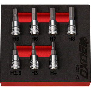 BOXO 7Pc 1/4" Hex Bit Socket Set