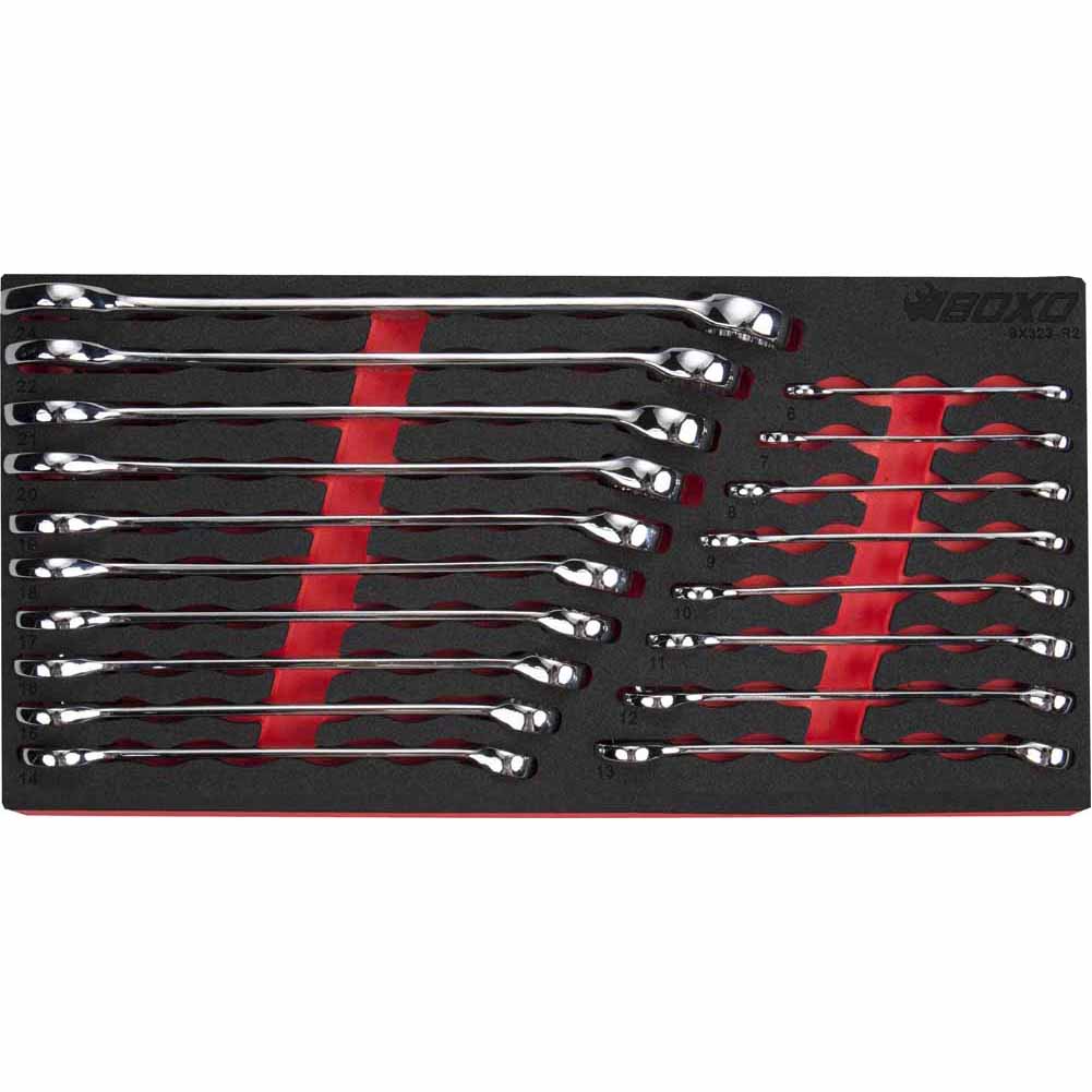 BOXO 18Pc Combination Spanner Set (6mm to 24mm) | Boxo UK