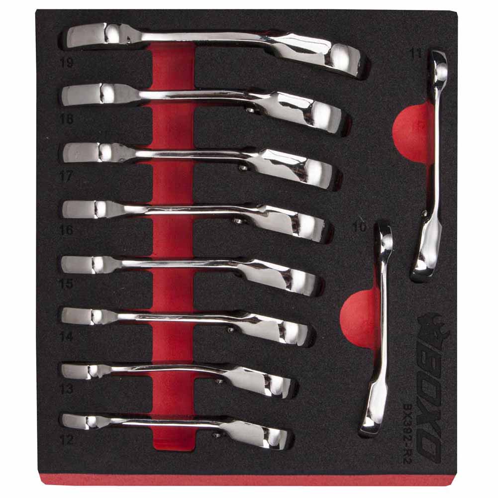 BOXO 10Pc Stubby Reversible Wrench Set (10mm to 19mm) | Boxo UK