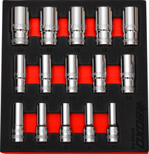 Load image into Gallery viewer, BOXO 15Pc 3/8&quot; Semi Deep Socket Set (7mm to 21mm)
 | Boxo UK