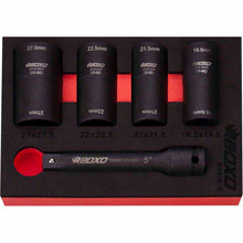 Load image into Gallery viewer, BOXO 5Pc 1/2&quot; 6Pt Oversized Flip Impact Socket Set
 | Boxo UK