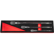 Load image into Gallery viewer, BOXO 3Pc 1/4&quot;, 3/8&quot; &amp; 1/2&quot; 90T Flex-Head Ratchet Set with Lock
 | Boxo UK