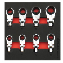 Load image into Gallery viewer, BOXO 8Pc 3/8&quot; Flex-Head Reversible Deep Box Ratcheting Wrench Heads
 | Boxo UK