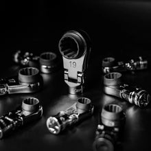 Load image into Gallery viewer, BOXO 8Pc 3/8" Flex-Head Reversible Deep Box Ratcheting Wrench Heads
 | Boxo UK