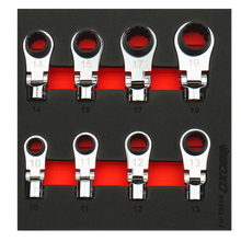 Load image into Gallery viewer, BOXO 8Pc 3/8" Flex-Head Reversible Deep Box Ratcheting Wrench Heads
 | Boxo UK