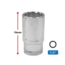 Load image into Gallery viewer, BOXO 19Pc 12Pt 1/2" Deep Socket Set
 | Boxo UK
