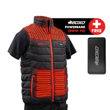 Load image into Gallery viewer, BOXO WorkWear Heated Body Warmer &amp; Powerbank Package
 | Boxo UK