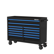 Load image into Gallery viewer, BOXO 53&quot; 12 Drawer Roll Cabinet with Drawer Trim Pack - Black Body with Trim Colour Options
 | Boxo UK