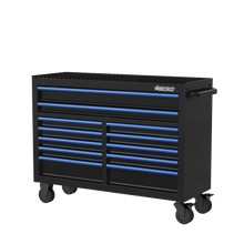 Load image into Gallery viewer, BOXO 53&quot; 12 Drawer Roll Cabinet with Drawer Trim Pack - Black Body with Trim Colour Options
 | Boxo UK