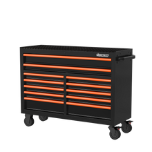 Load image into Gallery viewer, BOXO 53&quot; 12 Drawer Roll Cabinet with Drawer Trim Pack - Black Body with Trim Colour Options
 | Boxo UK