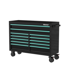 Load image into Gallery viewer, BOXO 53&quot; 12 Drawer Roll Cabinet with Drawer Trim Pack - Black Body with Trim Colour Options
 | Boxo UK