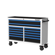 Load image into Gallery viewer, BOXO 53&quot; 12 Drawer Roll Cabinet with Drawer Trim Pack - White Body with Trim Colour Options
 | Boxo UK