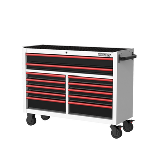 BOXO 53" 12 Drawer Roll Cabinet with Drawer Trim Pack - White Body with Trim Colour Options