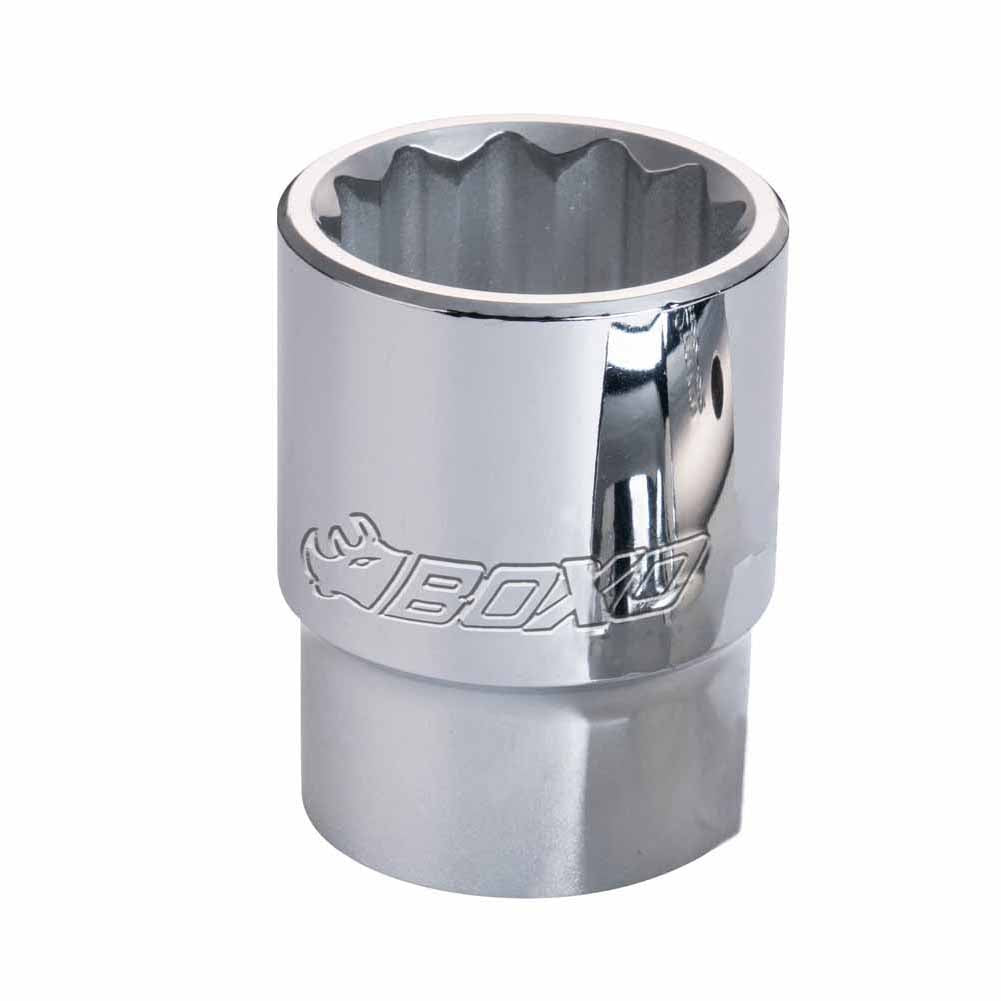 3/8” Drive Low-Profile Go-Thru Socket – 14mm 6-Point, Lets Bolt Pass Through, Dual Drive 11mm Hex-1133982
