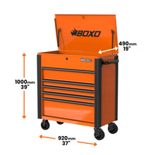 Load image into Gallery viewer, BOXO 37” 5 Drawer Service Cart (Limited Edition Orange)
 | Boxo UK